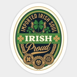 St Patricks Irish and Proud Sticker
